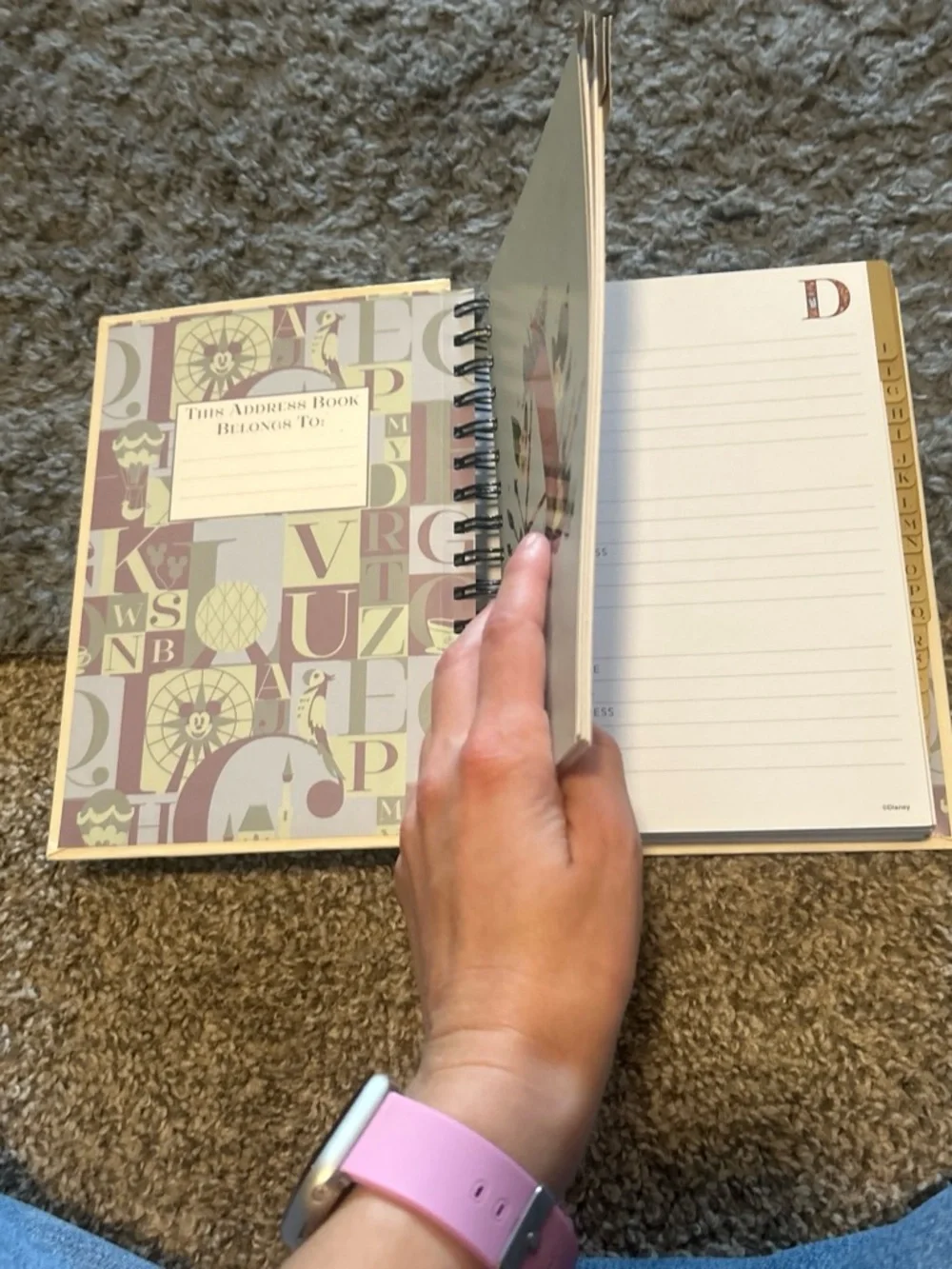 Disney world address book
